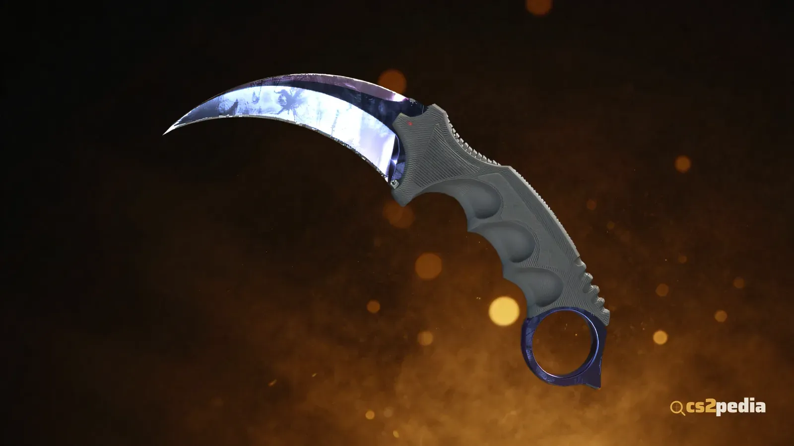 Karambit | Doppler — branded showcase render